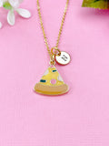 Gold Pizza Slice Charm Necklace, N3579