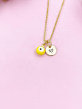 Evil Eye Gold Necklace, Yellow Evil Eye, N6263Y