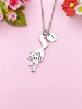 Raccon Charm Necklace, Tarnish Resistant Stainless Steel Raccoon Pendants, N6291