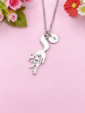 Raccon Charm Necklace, Tarnish Resistant Stainless Steel Raccoon Pendants, N6291