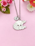 Fox Charm Necklace, Tarnish Resistant Stainless Steel Fox Pendants, N6292