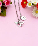 Paper Plan Charm Necklace, Tarnish Resistant Stainless Steel Paper Plan Pendants, N6295