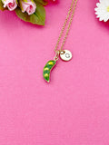 Sweet Pea Charm Necklace in Gold, Pea in the Pod, N6333G