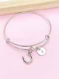 Horseshoe Charm Bracelet, Horse Lover Jewelry Gifts, N6207A