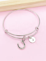 Horseshoe Charm Bracelet, Horse Lover Jewelry Gifts, N6207A