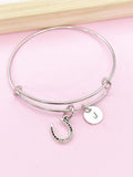 Horseshoe Charm Bracelet, Horse Lover Jewelry Gifts, N6207A