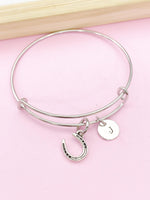 Horseshoe Charm Bracelet, Horse Lover Jewelry Gifts, N6207A