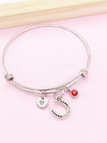 Horsshoe Charm Bracelet, Horse Lover Jewelry, N6207B