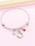 Horsshoe Charm Bracelet, Horse Lover Jewelry, N6207B