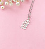 Silver Abacus Charm Necklace, Calculator, Ideal Gift for Accountants or Bookkeepers, N6336S