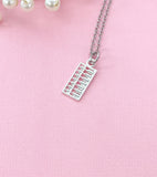 Silver Abacus Charm Necklace, Calculator, Ideal Gift for Accountants or Bookkeepers, N6336S