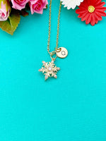 Snowflake Charm Necklace in Gold, N6337