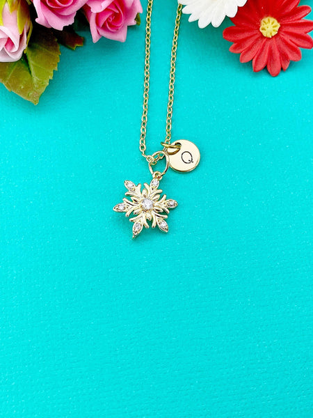 Snowflake Charm Necklace in Gold, N6337