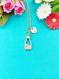 Coffee Bottle Charm Necklace in Gold, N6339