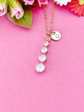 Diamond Drop Charm Necklace in Gold, N6340