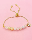 Morganite Bracelet, Gold Natural Morganite Gemstone Jewelry, N6347
