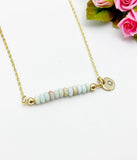 Shoushan Stone Necklace In Gold or Silver, Synthetic Shoushan Stone Gemstone Jewelry, N6354
