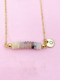 Quartz Necklace In Gold or Silver, Natural Quartz Gemstone Jewelry, N6355