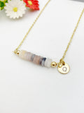 Quartz Necklace In Gold or Silver, Natural Quartz Gemstone Jewelry, N6355