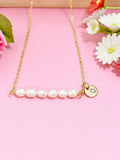 Pearl Necklace In Gold or Silver, Natural Pearl Jewelry, N6357