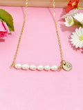 Pearl Necklace In Gold or Silver, Natural Pearl Jewelry, N6357