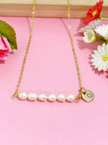 Pearl Necklace In Gold or Silver, Natural Pearl Jewelry, N6357