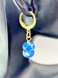 Regalite Imperial Jasper Sea Sediment Jasper Earrings in Gold or Silver, Royal Blue, Natural Gemstone Jewelry, N6363E