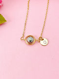 Jasper Necklace in Gold or Silver, Natural African Turquoise(Jasper) Gemstone Jewelry, N6369