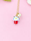 Cupcake Charm Necklace in Gold or Silver, N6371