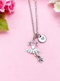 Silver Ballet Dress Charm Necklace, Gifts for Ballet Dance Girls, N5175A