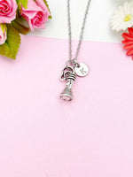 Torch Flashlight Charm Silver Necklace, N1460C