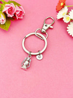 Silver Lantern Charm Necklace or Keychain, Guiding Achieve Goal Gifts Idea, N 5476M
