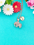 Elephant Charm Necklace in Rose Gold, Luck Gift, N2731