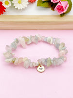 Morganite Bracelet, Natural Morganite Gemstone Jewelry, N6302