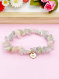 Morganite Bracelet, Natural Morganite Gemstone Jewelry, N6302