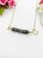 Dragon Blood Jasper Necklace, Gold Natural Dragon Blood Jasper Gemstone Jewelry, Bracelet Option, N6317