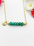 African Turquoise Jasper Necklace, Gold Natural African Turquoise Jasper  Gemstone Jewelry, Bracelet Option, N6321