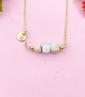 Shoushan Stone Necklace, Gold Synthetic Shoushan Stone Gemstone Jewelry, Bracelet Option, N6325