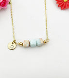 Shoushan Stone Necklace, Gold Synthetic Shoushan Stone Gemstone Jewelry, Bracelet Option, N6325
