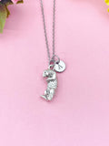 Otter Charm Necklace in Silver, Sea Otter Animal charm, N6394