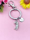 Otter Charm Keychain or Necklace in Silver, N 6394K