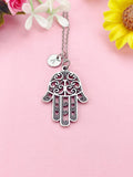 Hansa Hand Charm Necklace in Silver, N6396