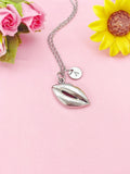 Lip Mouth Silver Charm Necklace, N6397N