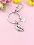 Lip Mouth Silver Charm Keychain or Necklace, N6397K