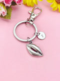 Lip Mouth Silver Charm Keychain or Necklace, N6397K
