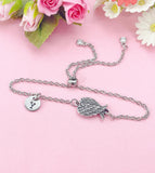Guardian Angel Wings Charm Bracelet in Silver, N6399