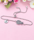 Guardian Angel Wings Charm Bracelet in Silver, N6399