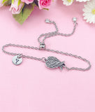 Guardian Angel Wings Charm Bracelet in Silver, N6399