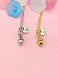 Acorn Charm Necklace - Silver, Gold, Bronze or Rose Gold, N6403