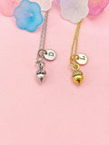 Acorn Charm Necklace - Silver, Gold, Bronze or Rose Gold, N6403